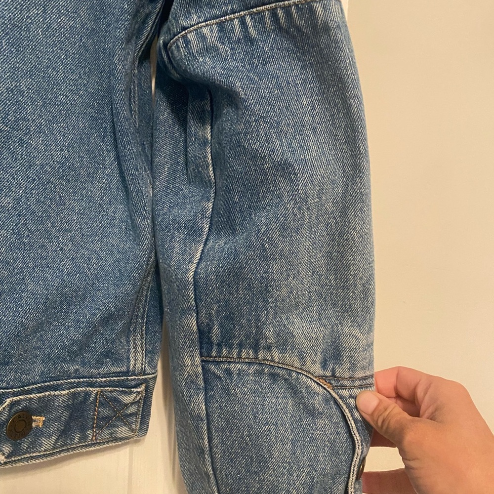 Vintage 70’s-90’s Calvin Klein Sz L Men’s Denim Jean Jacket W/ Elbow Patches - Picture 3 of 9